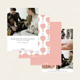 "Baby World" - Birth Announcements in Blush by Kanika Mathur - Back of Card Options