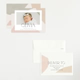 "Artful" - Birth Announcements in Sherbet by Pixel and Hank - Assembled