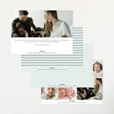 "Wavy Hello" - Birth Announcements in Moss by Pixel and Hank - Back of Card Options