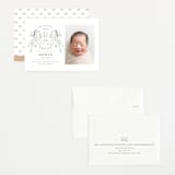"Hearts and Stripes" - Birth Announcements in Seafoam by Griffinbell Paper Co. - Assembled