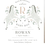 "Hearts and Stripes" - Birth Announcements in Seafoam by Griffinbell Paper Co. - Detail