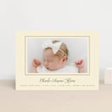 "Classical Border" - Birth Announcements in Creme by mo kelley - Front