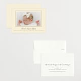 "Classical Border" - Birth Announcements in Creme by mo kelley - Assembled