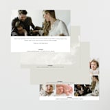 "Photo Stack" - Birth Announcements in Boho Neutral by Ana Sharpe - Back of Card Options