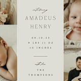 "Photo Stack" - Birth Announcements in Boho Neutral by Ana Sharpe - Detail