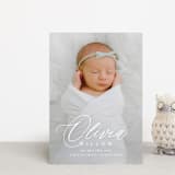 "Serenity" - Birth Announcements in Cloud by Everett Paper Goods - Front