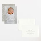 "Serenity" - Birth Announcements in Cloud by Everett Paper Goods - Assembled