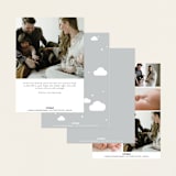 "Floating clouds" - Birth Announcements in Raincloud by letterfix - Back of Card Options