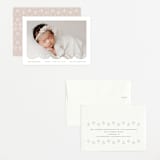"Eyelet" - Birth Announcements in Taupe by Lauren Chism - Assembled