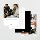 "Minimal Triad" - Birth Announcements in Onyx by Meggy Masters - Back of Card Options