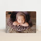 "Swoop" - Birth Announcements in Cloud by Jackie Crawford - Front