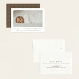 "Rustic" - Birth Announcements in Chestnut by Ekko Studio - Assembled