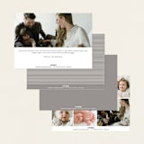 "Typographic Mix" - Birth Announcements in Snow by Michelle Taylor - Back of Card Options