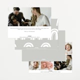 "Corner Hello" - Birth Announcements in Midnight by Jackie Crawford - Back of Card Options