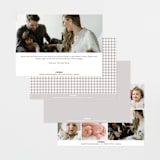 "Delightful Welcome" - Birth Announcements in Gravel by Olivia Raufman - Back of Card Options
