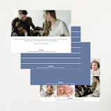 "Sweetly modern" - Birth Announcements in Denim by Lisa Assenmacher - Back of Card Options