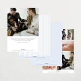 "Pinstripe Frame" - Birth Announcements in Sky by Jennifer Holbrook - Back of Card Options