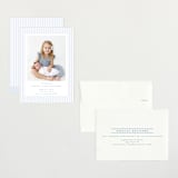 "Pinstripe Frame" - Birth Announcements in Sky by Jennifer Holbrook - Assembled