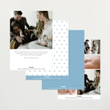 "LOVEABLE" - Birth Announcements in Bluebird by Melanie Kosuge - Back of Card Options