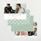 "Clarke" - Birth Announcements in Mint by Robert and Stella - Back of Card Options