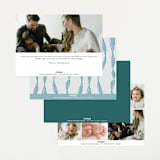 "Tied Together" - Birth Announcements in Mint by Paper Sun Studio - Back of Card Options