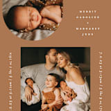 "Moderne Duo" - Birth Announcements in Rust by Lauren Chism - Detail