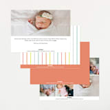 "Our Little Rainbow" - Birth Announcements in Bright by Pixel and Hank - Back of Card Options