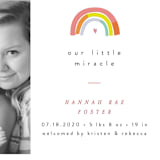 "Our Little Rainbow" - Birth Announcements in Bright by Pixel and Hank - Detail
