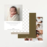"Our Story" - Birth Announcements in Chocolate by Jessica Williams - Back of Card Options