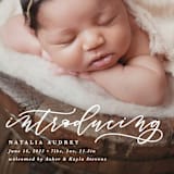 "Introducing" - Birth Announcements in Marble by Lea Delaveris - Detail