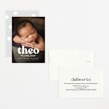 "Modern Vintage" - Birth Announcements in Ghost by Lea Delaveris - Assembled