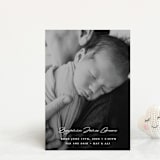 "Handwriting" - Birth Announcements in Snow by Bethan - Front