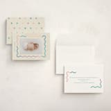 "Wavy Pastel Frame" - Birth Announcements in Cream by Baumbirdy - Assembled