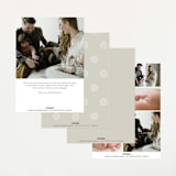 "Modern Name" - Birth Announcements in Linen by Erica Krystek - Back of Card Options