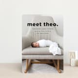 "Simple Statement" - Birth Announcements in Onyx by Erica Krystek - Front