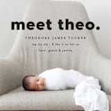"Simple Statement" - Birth Announcements in Onyx by Erica Krystek - Detail