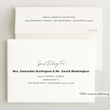 "Simple Statement" - Birth Announcements in Onyx by Erica Krystek - FREE Recipient Addressing