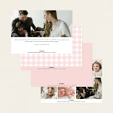 "Cotton Candy" - Birth Announcements in Blush by Lauren Chism - Back of Card Options