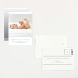 "Deckled Edge" - Birth Announcements in Dove by Amy Payne - Assembled