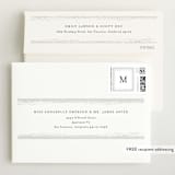 "Deckled Edge" - Birth Announcements in Dove by Amy Payne - FREE Recipient Addressing