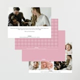 "Bow" - Birth Announcements in Poppy by Olivia Kanaley Inman - Back of Card Options