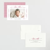 "Bow" - Birth Announcements in Poppy by Olivia Kanaley Inman - Assembled