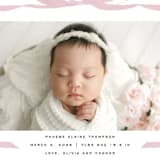 "Bow" - Birth Announcements in Poppy by Olivia Kanaley Inman - Detail