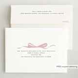 "Bow" - Birth Announcements in Poppy by Olivia Kanaley Inman - FREE Recipient Addressing