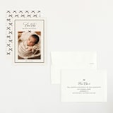 "Elegant Bow Holiday" - Birth Announcements in Charcoal by Chelsea Petaja - Assembled