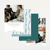 "Tied Together" - Birth Announcements in Mint by Paper Sun Studio - Back of Card Options