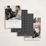 "Quartzite" - Birth Announcements in Noir by Wildfield Paper Co - Back of Card Options