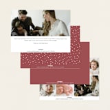"Cheer All Year" - Birth Announcements in Rose by Michelle Taylor - Back of Card Options