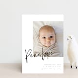 "Clean Lines" - Birth Announcements in Blackboard by Amy Payne - Front