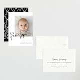 "Clean Lines" - Birth Announcements in Blackboard by Amy Payne - Assembled